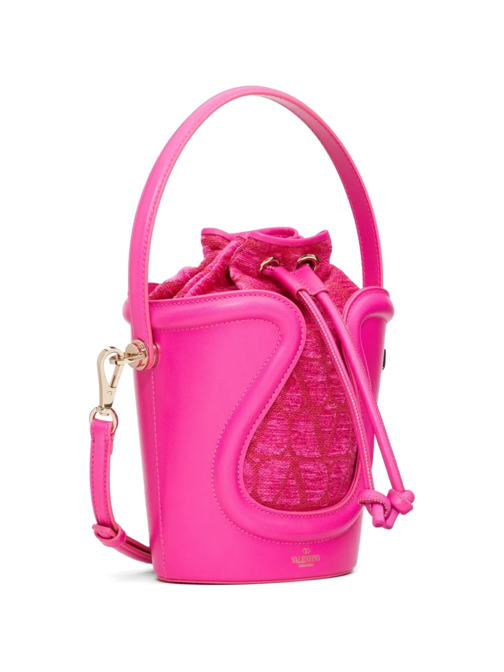 Valentino Garavani Le Cinquieme Toile Iconographe bucket-tas Roze