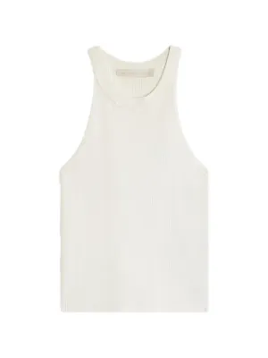 FRAME Ribbed Tank Top | White | FARFETCH CA
