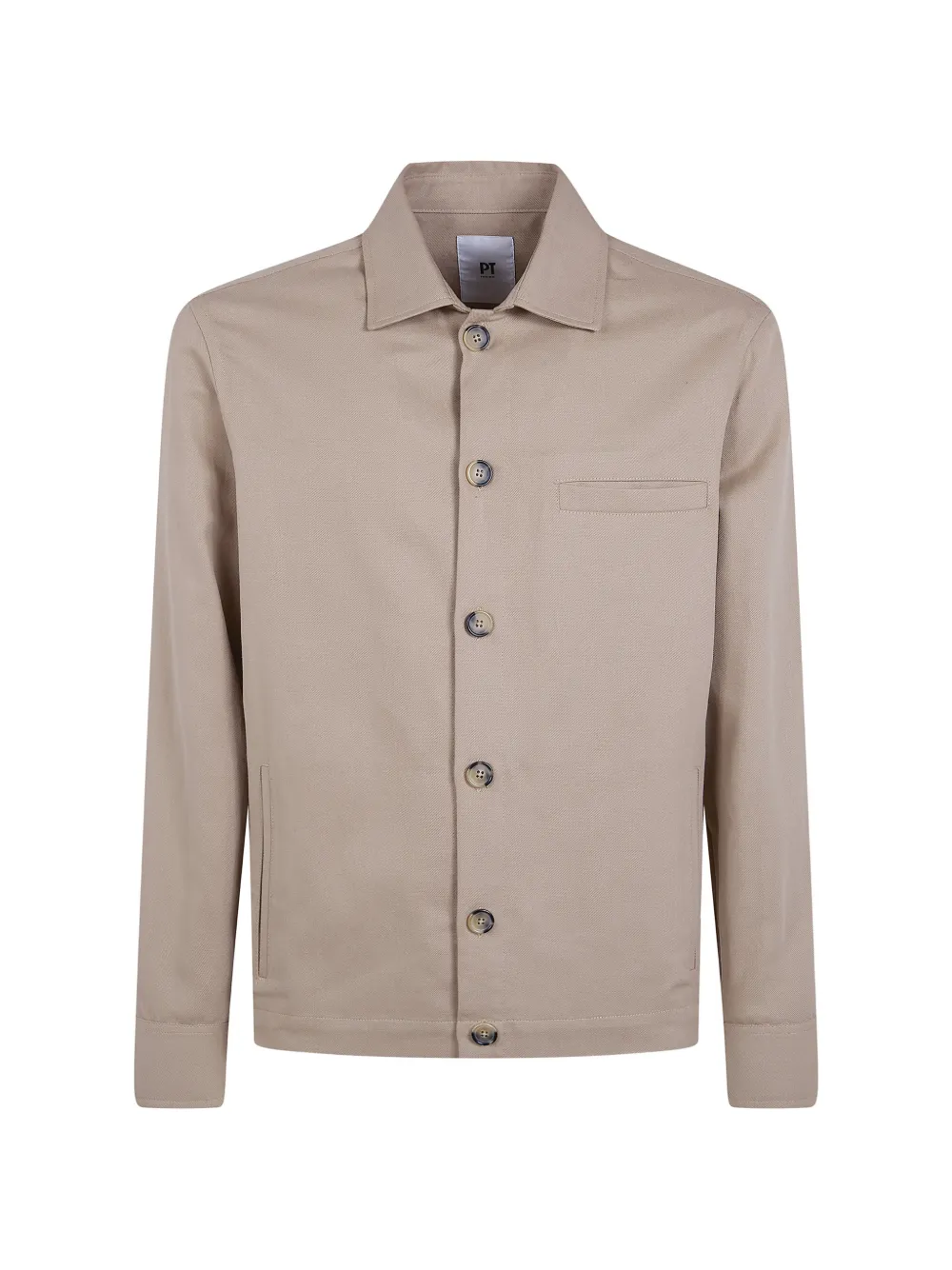 PT Torino chest-pocket shirt jacket - Toni neutri