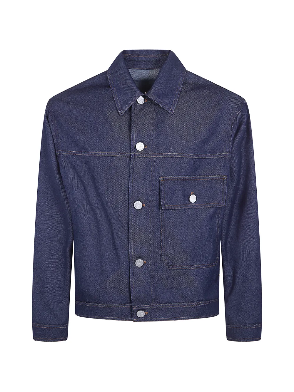 Giorgio Armani flap-pocket denim jacket - Blu