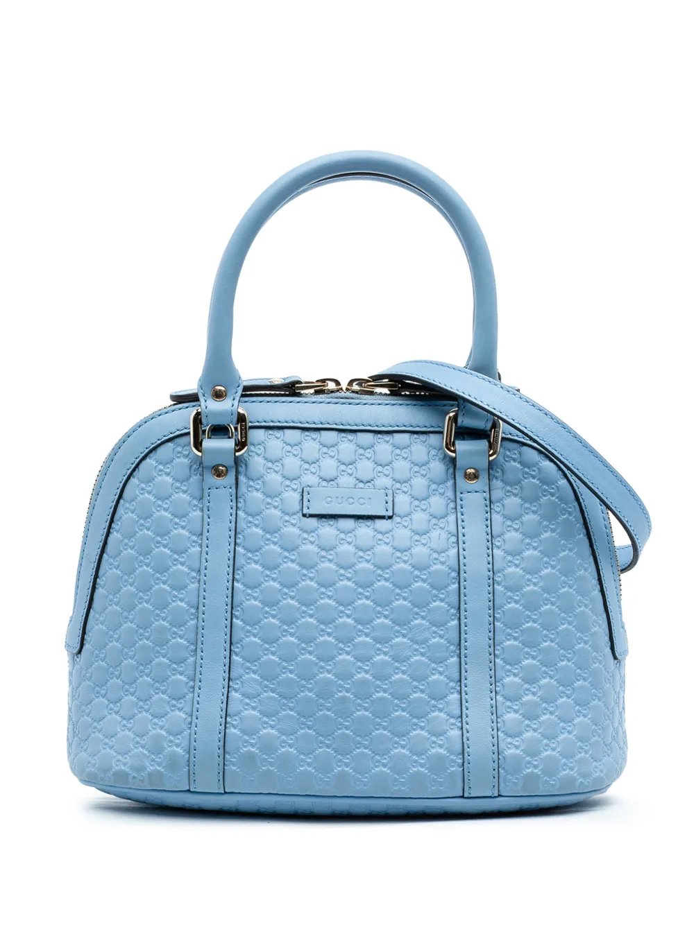 Gucci Pre-Owned 2016-2025 Mini Microguccissima Dome satchel - Blu