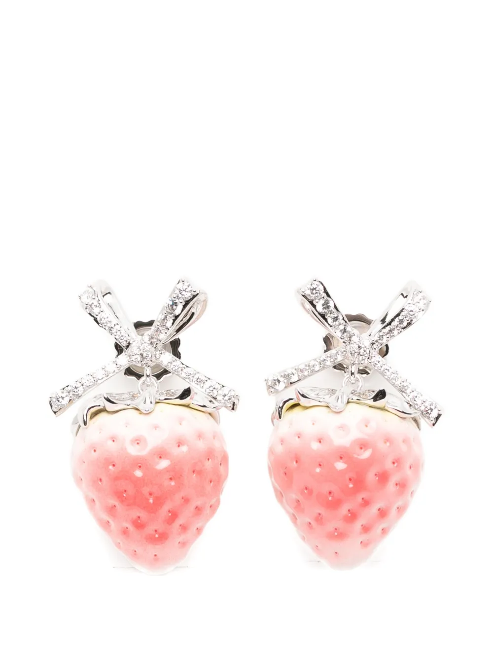 YVMIN Strawberry Bowknot earrings - Argento