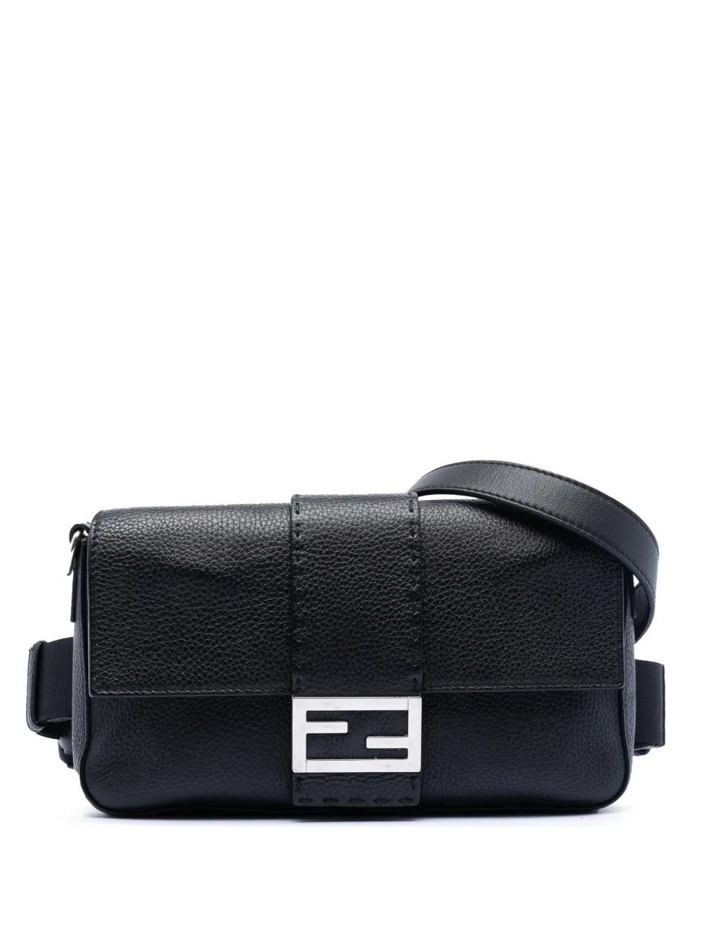 Fendi Pre-Owned 2000-2010 Leather Selleria Convertible Baguette satchel - Nero