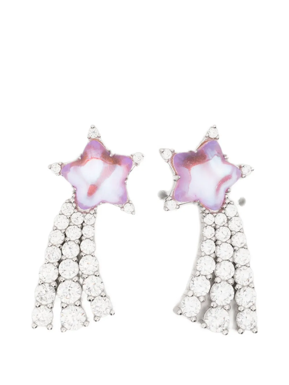 YVMIN star-detail embellished earrings - Argento