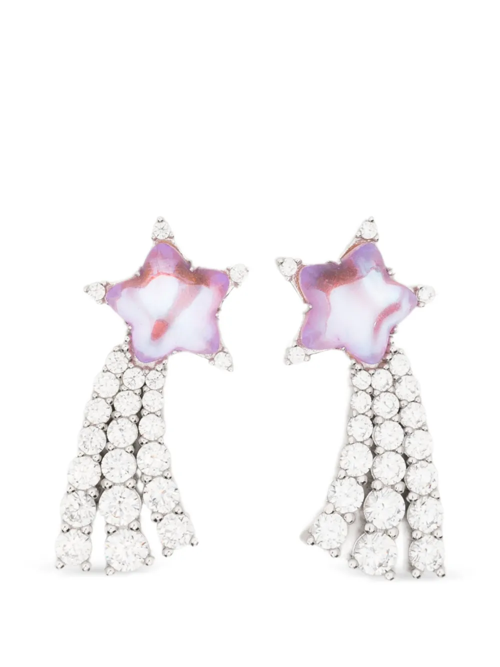 YVMIN star-detail embellished earrings - Argento