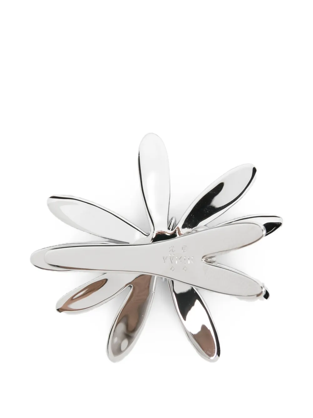  Yvmin Polka Dot Flower Hair Clip - Silver 