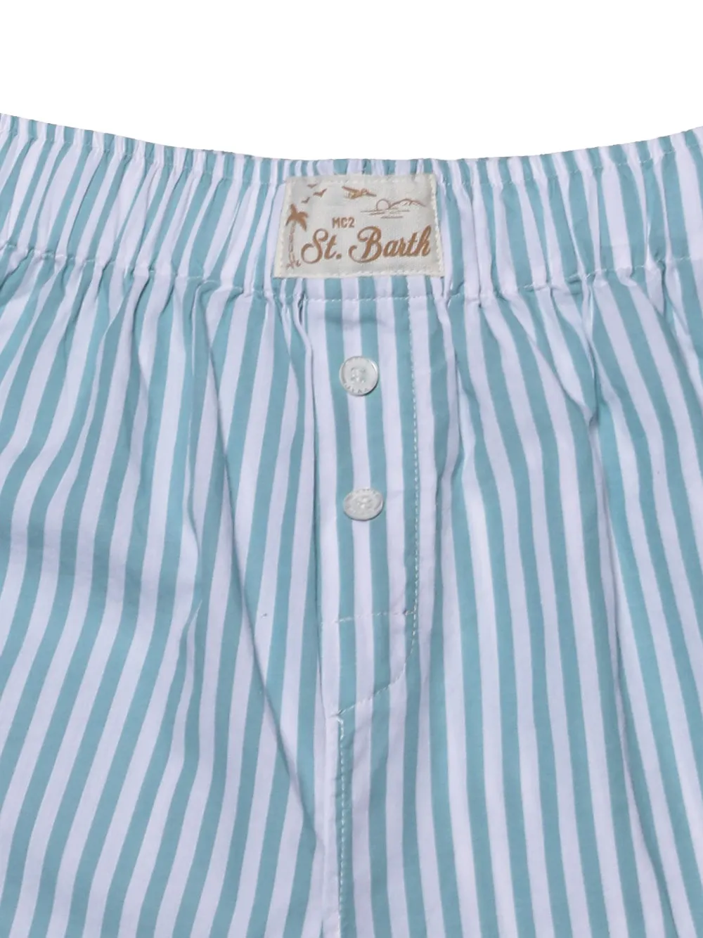  Mc2 Saint Barth Striped Shorts - Blue 