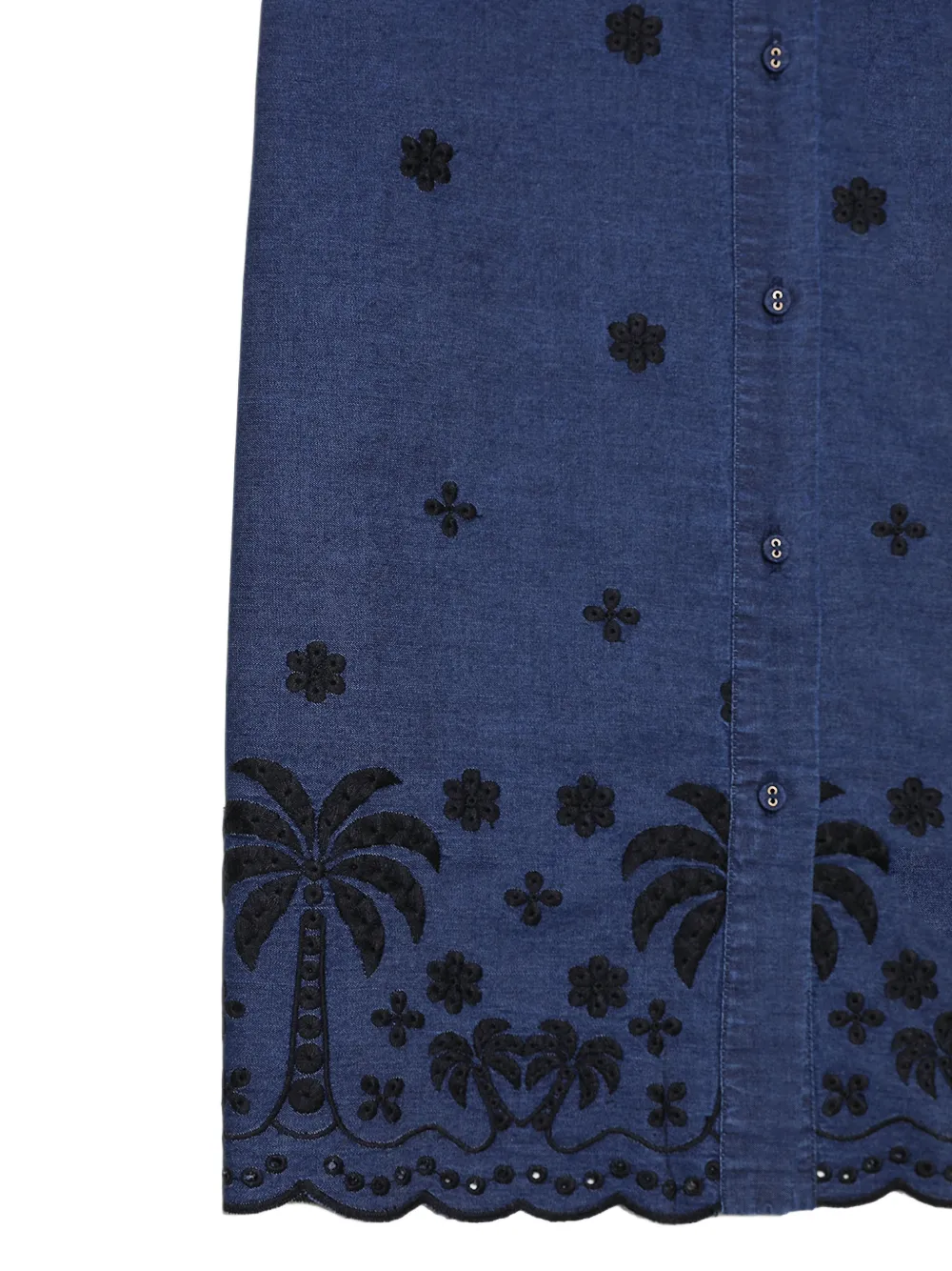MC2 Saint Barth Blousejurk met palmboomprint Blauw