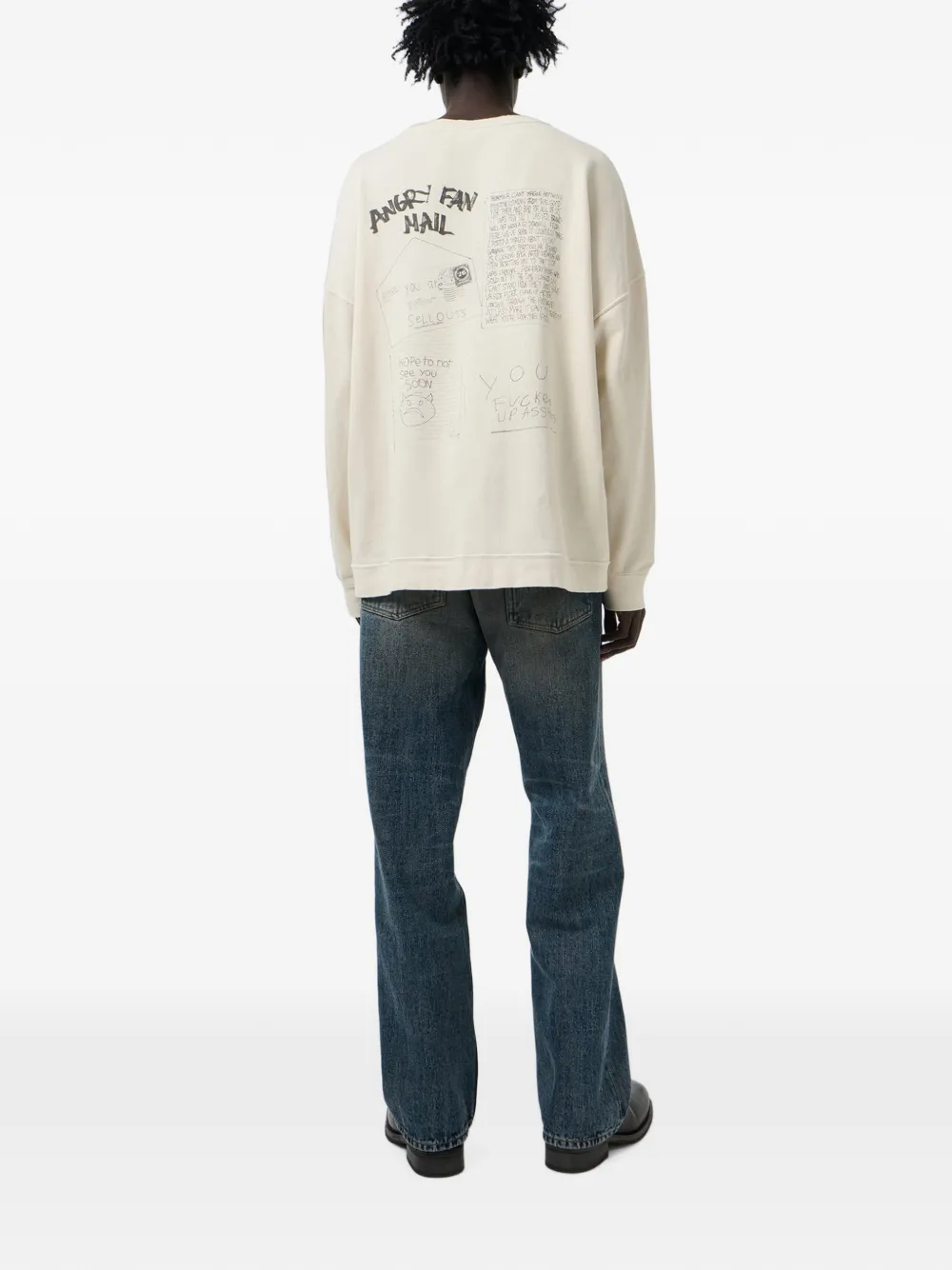 OUR LEGACY Slack sweater met grafische print Beige