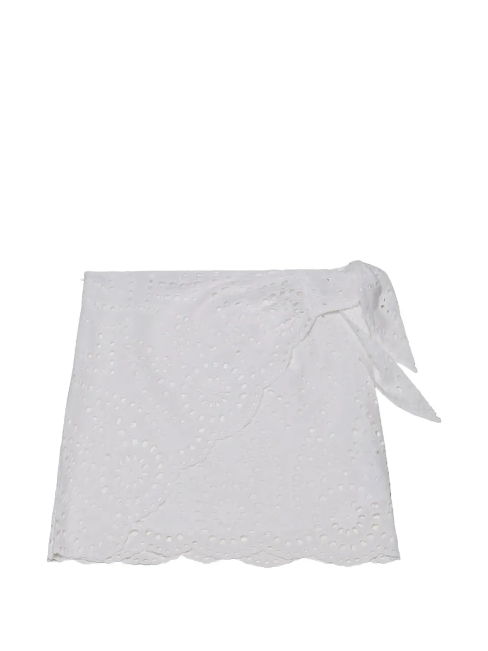 MC2 Saint Barth Nyra broderie anglaise mini-rok Wit