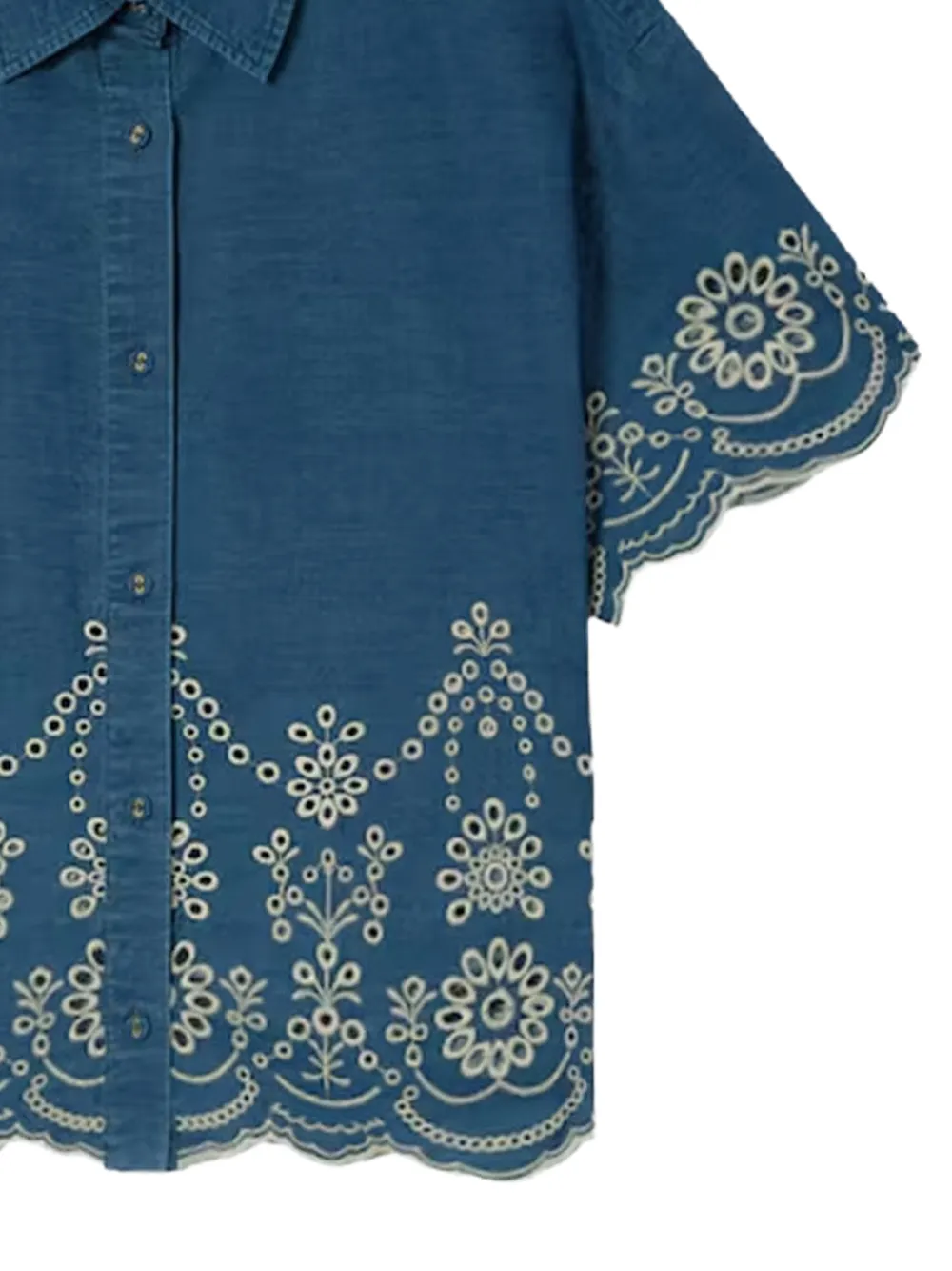  Mc2 Saint Barth Camisa Con Bordado - Azul 