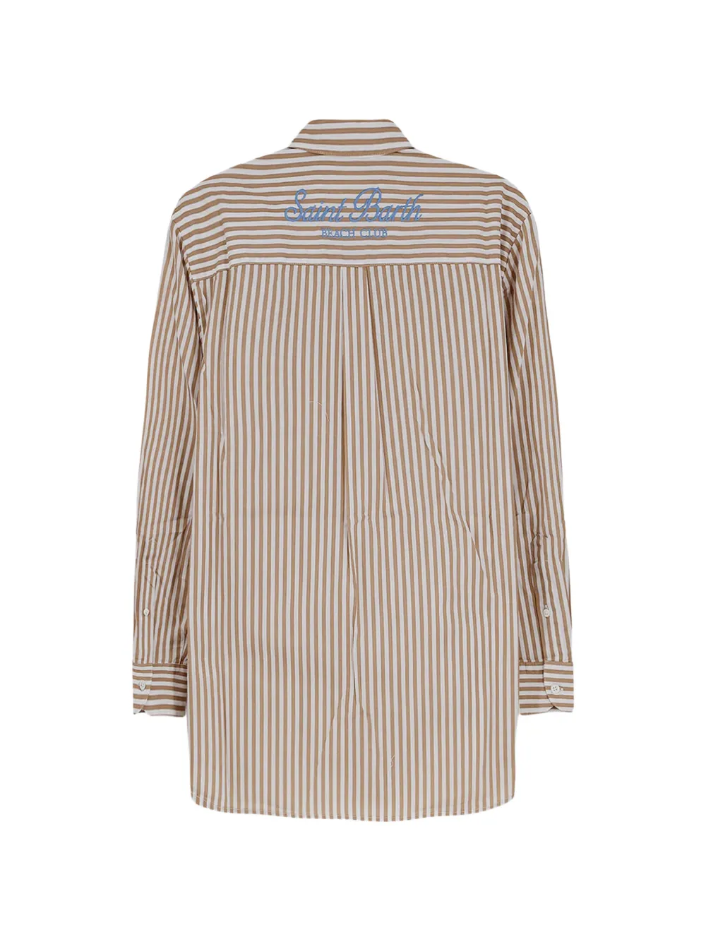  Mc2 Saint Barth Striped Logo Embroid Shirt - Neutrals 