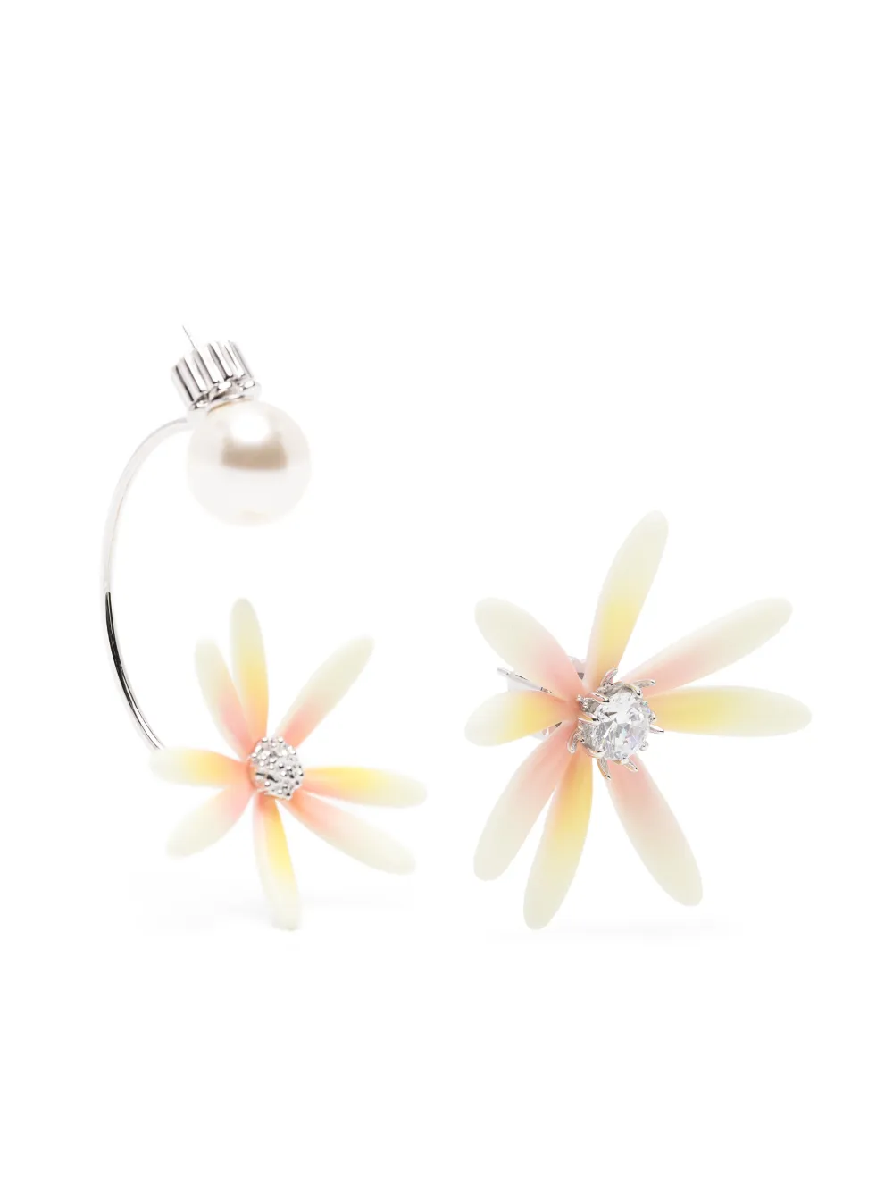YVMIN Daisy pearl earrings - Argento