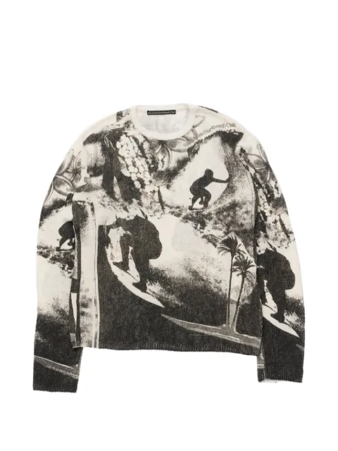 Stockholm Surfboard Club collage print tommy sweater