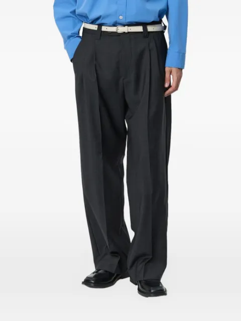 mfpen check pleated trousers