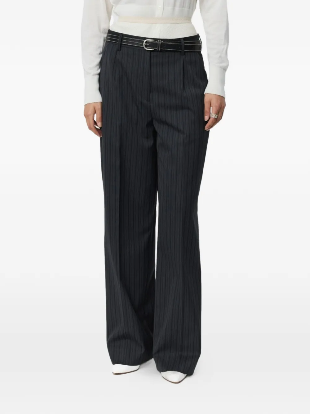 mfpen Primary striped trousers - Grigio