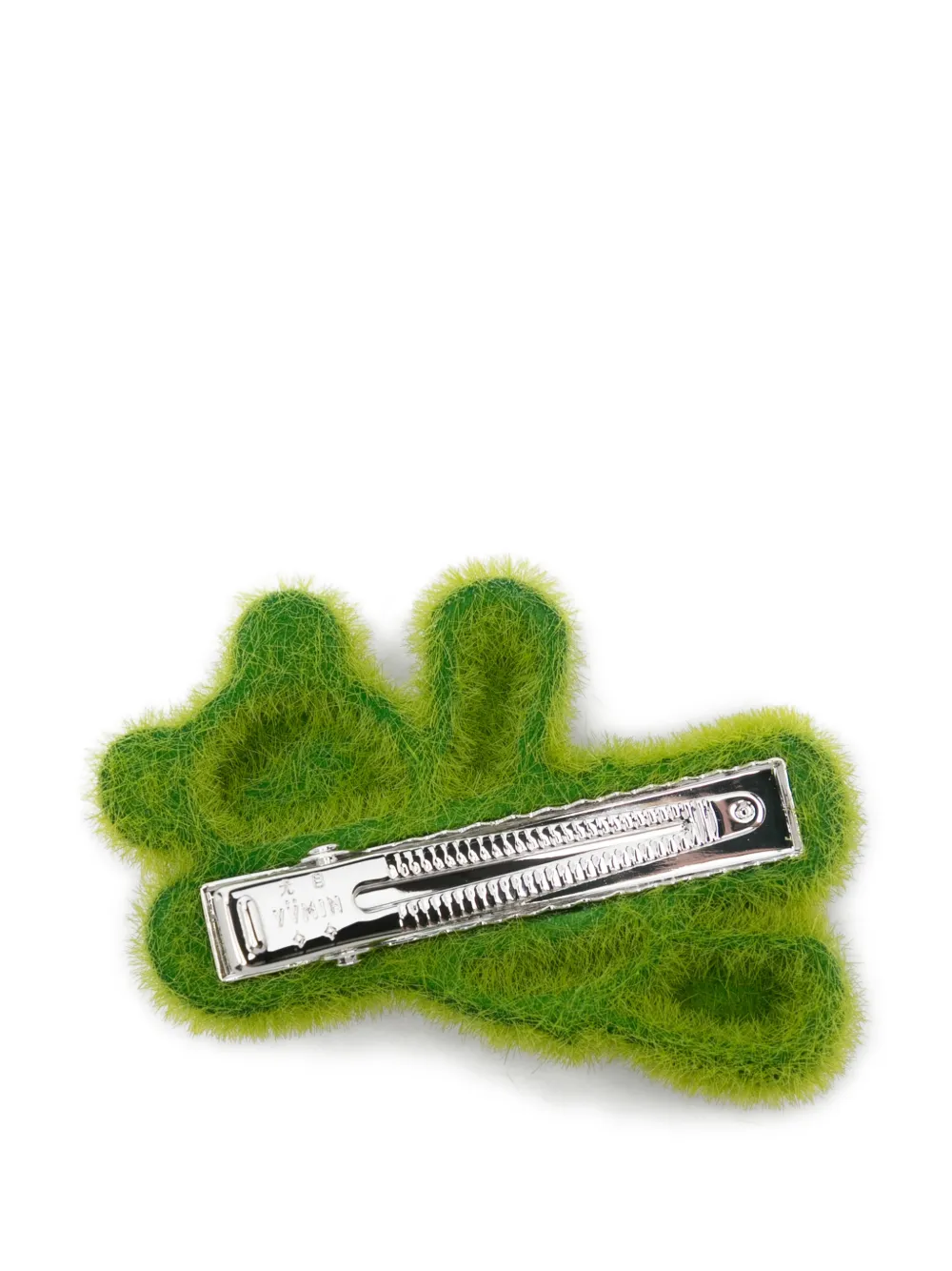  Yvmin Faux Fur Crystal Hair Clip - Green 