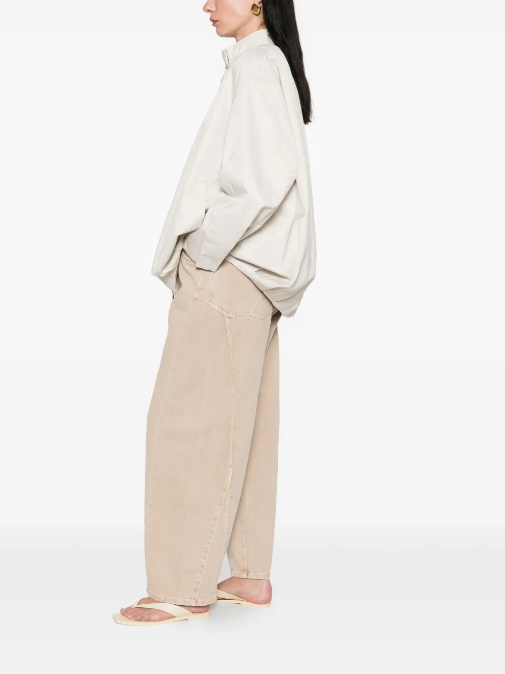  La Piscine Zip Bomber Jacket - Neutrals 