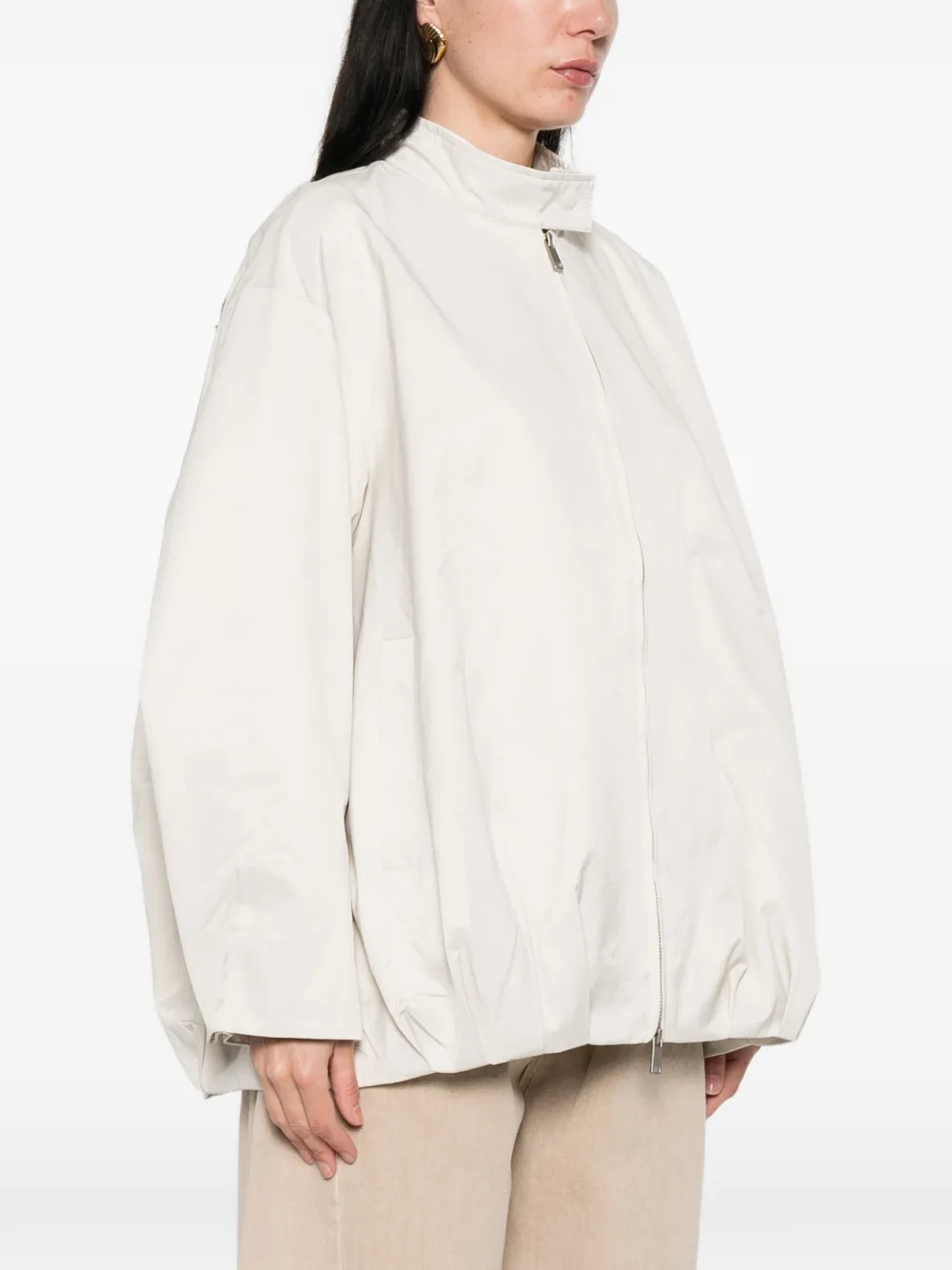  La Piscine Zip Bomber Jacket - Neutrals 