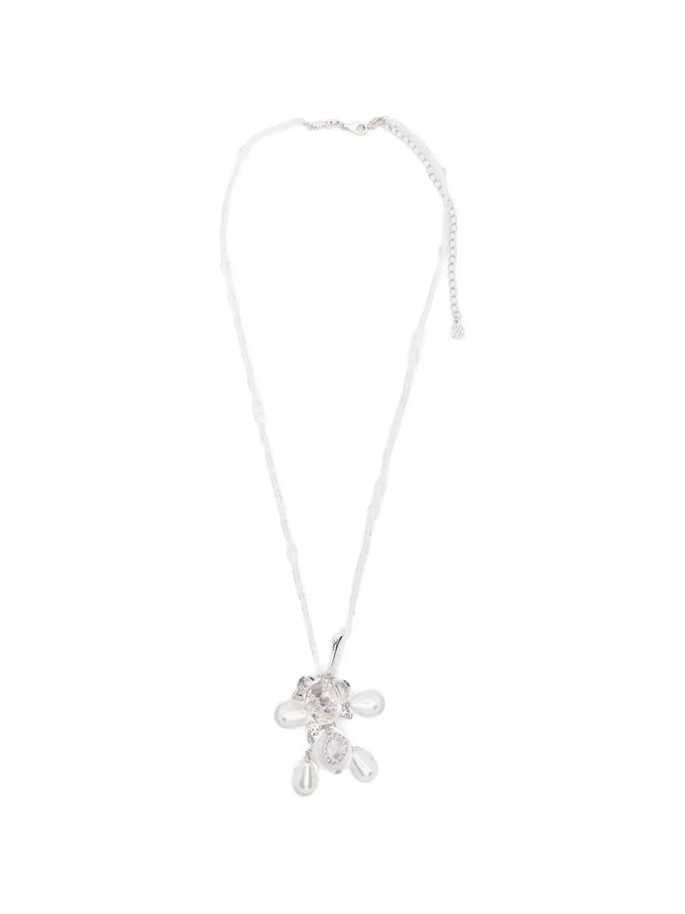 YVMIN bear-embellishment necklace - Argento
