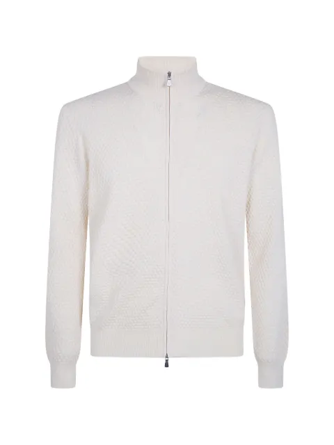 Gran Sasso honeycomb-knit zip-up jacket