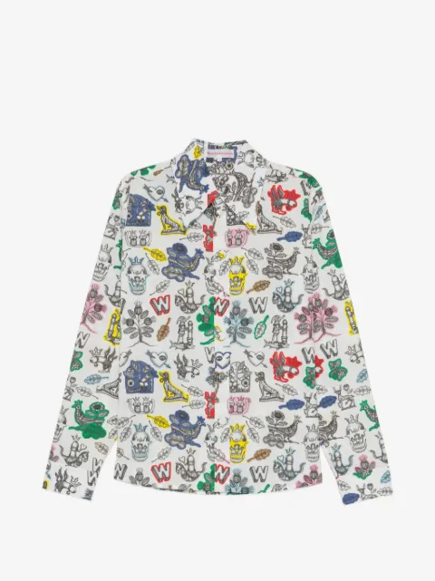 Walter Van Beirendonck camisa con estampado gráfico