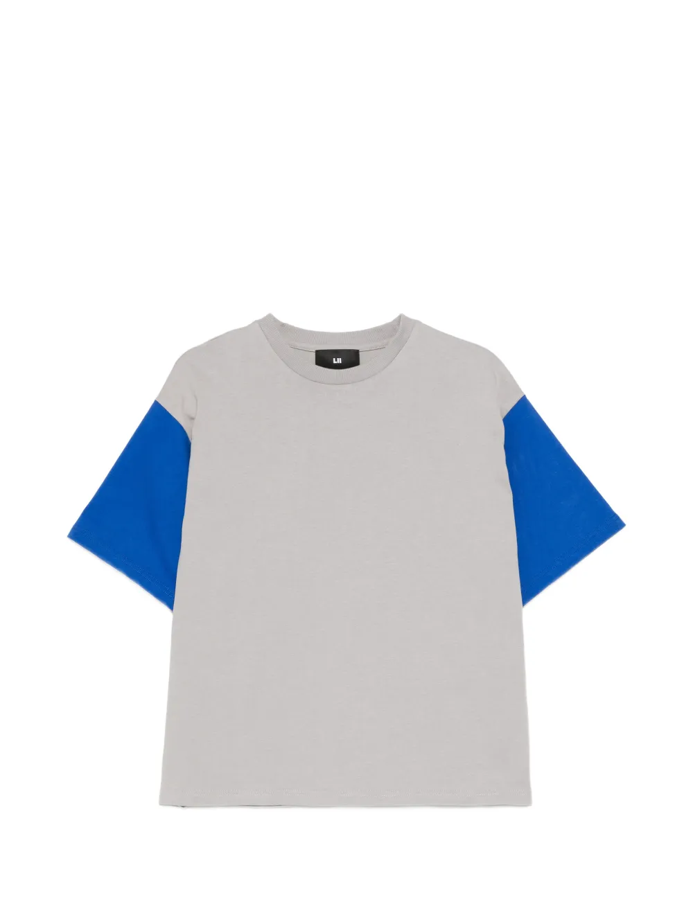 LII colour-block short-sleeve T-shirt - Grigio