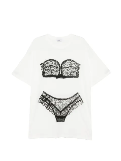 Vaquera lingerie-print cotton T-shirt