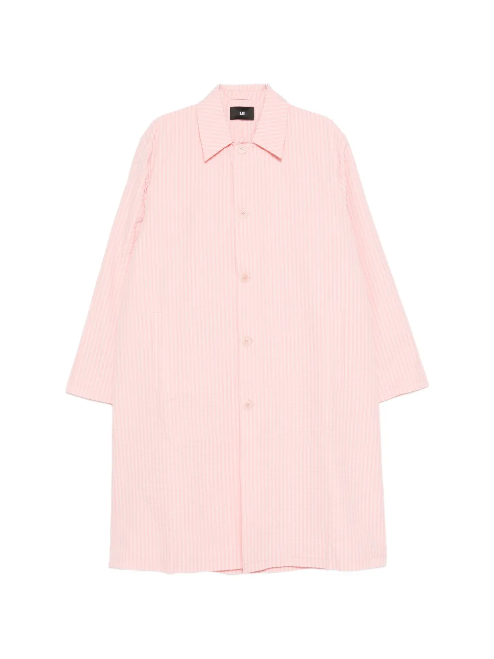 LII striped seersucker coat - Rosa