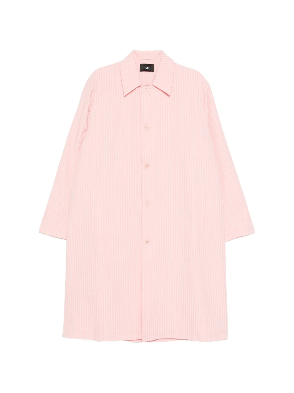 LII striped seersucker coat - Rosa