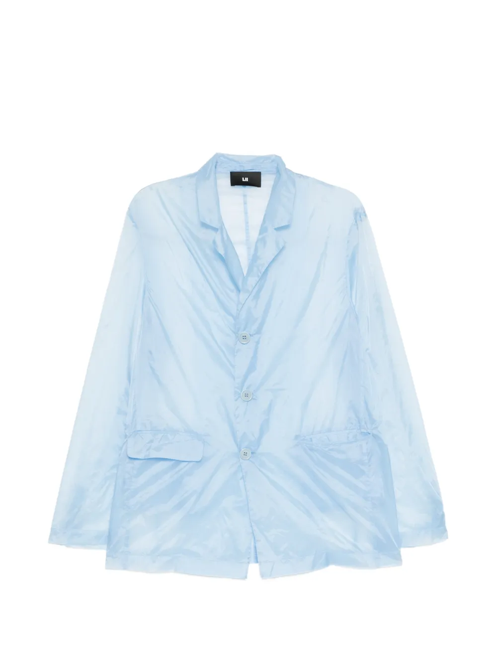 LII sheer single-breasted jacket - Blu