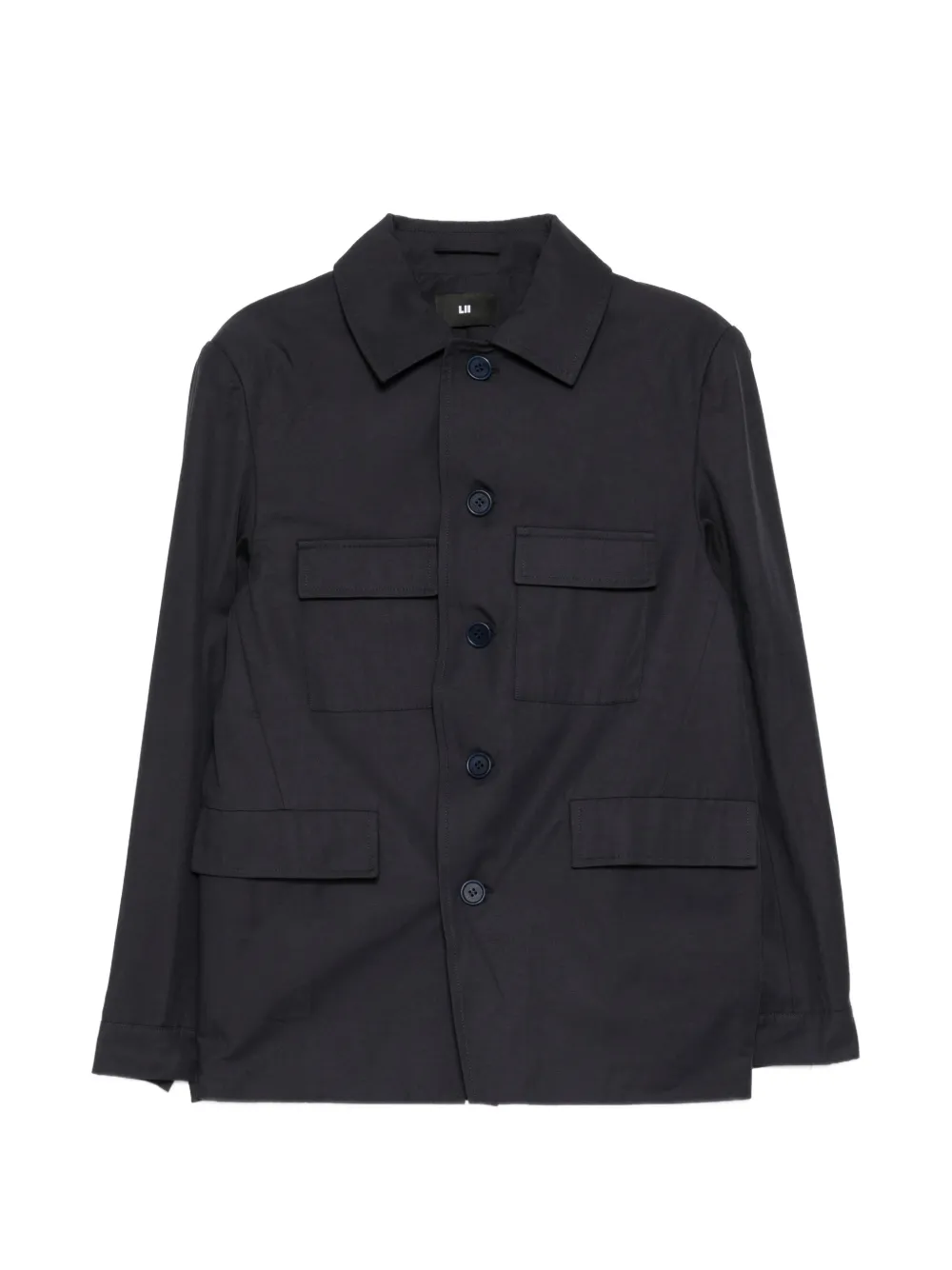 LII multi-pocket shirt jacket - Blu