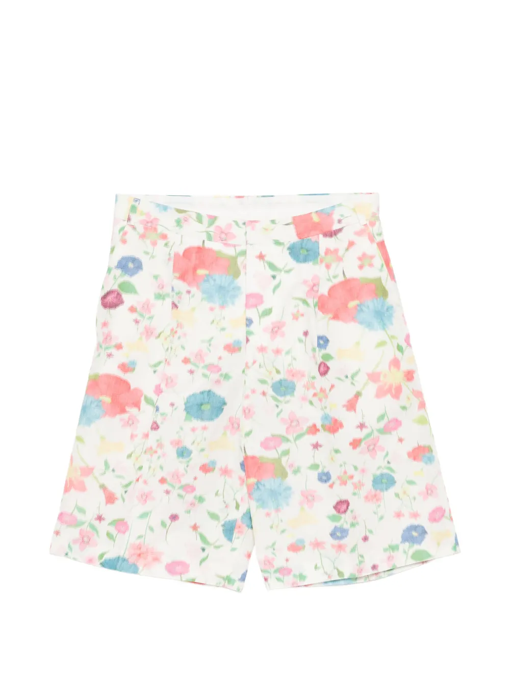 Walter Van Beirendonck all-over floral-print shorts - Weiß