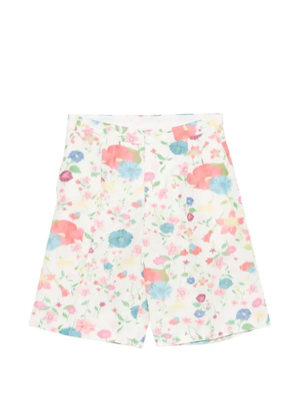 Walter Van Beirendonck All-over Floral-print Shorts in White