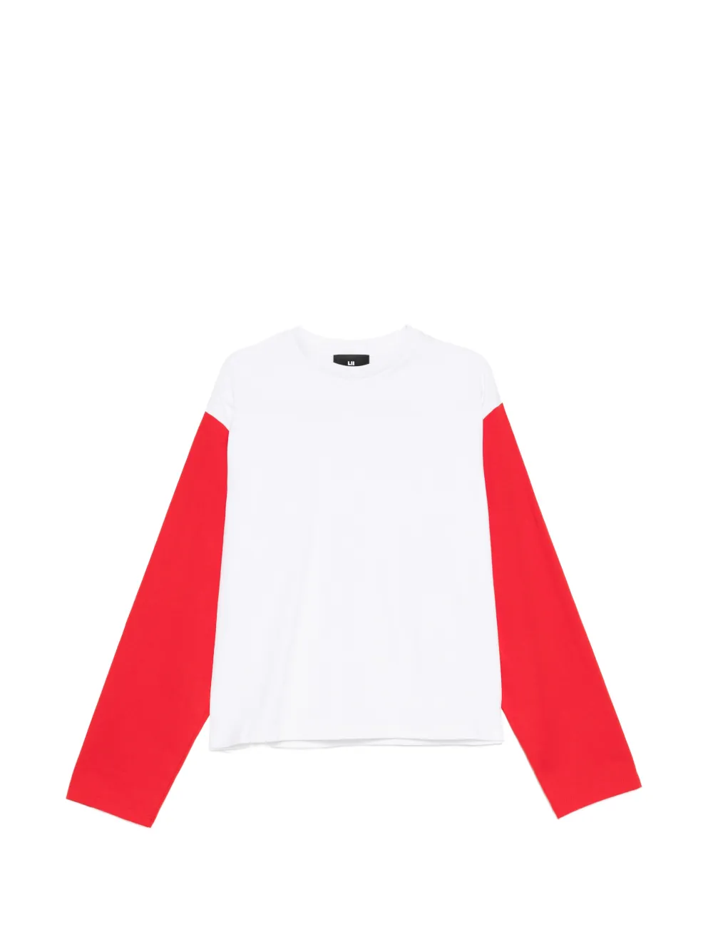 LII colour-block long-sleeve T-shirt - Bianco