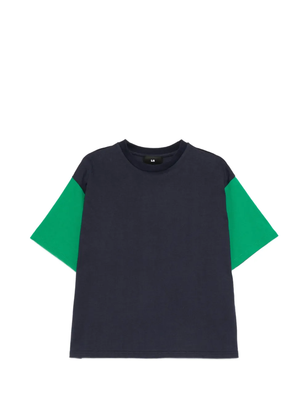LII colour-block short-sleeve T-shirt - Blu