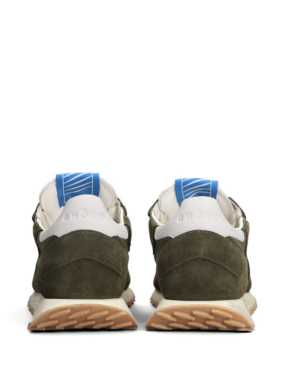 GHŌUD Rush Bicolor suede-panelled sneakers Groen