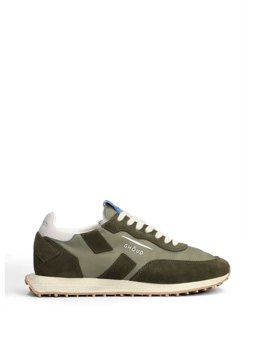 GHŌUD Rush Bicolor suede-panelled sneakers Groen