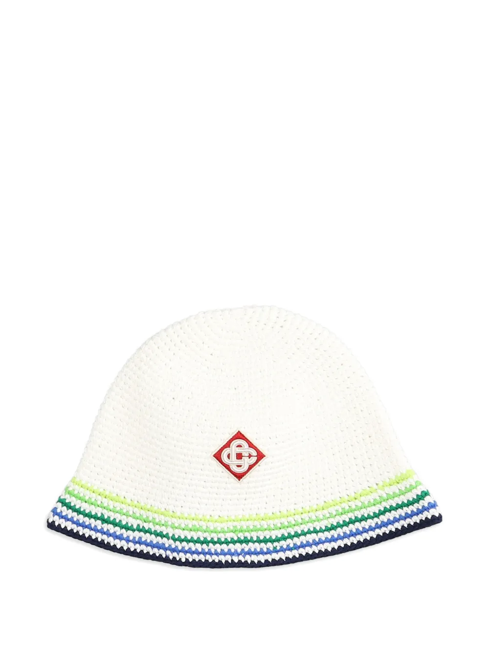 CASABLANCA KIDS logo-embroidered knitted hat - Bianco