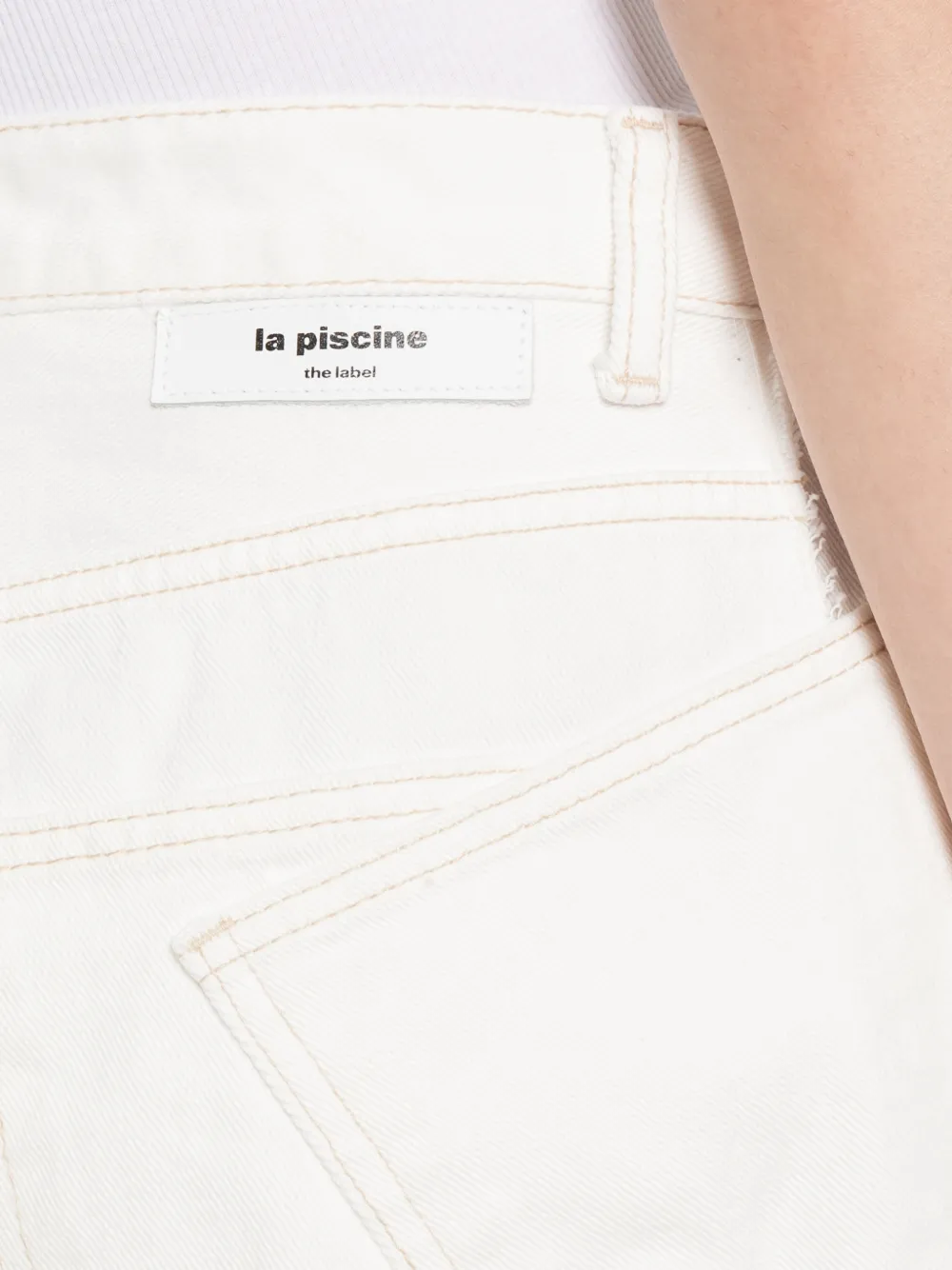 La Piscine Jeans met zak Wit
