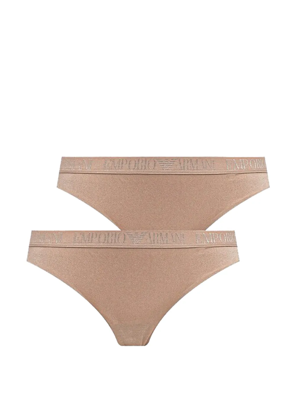 Armani Exchange Twee slips met logoband Beige