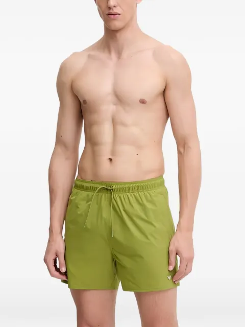 Armani Exchange drawstring-waist logo-patch swim shorts