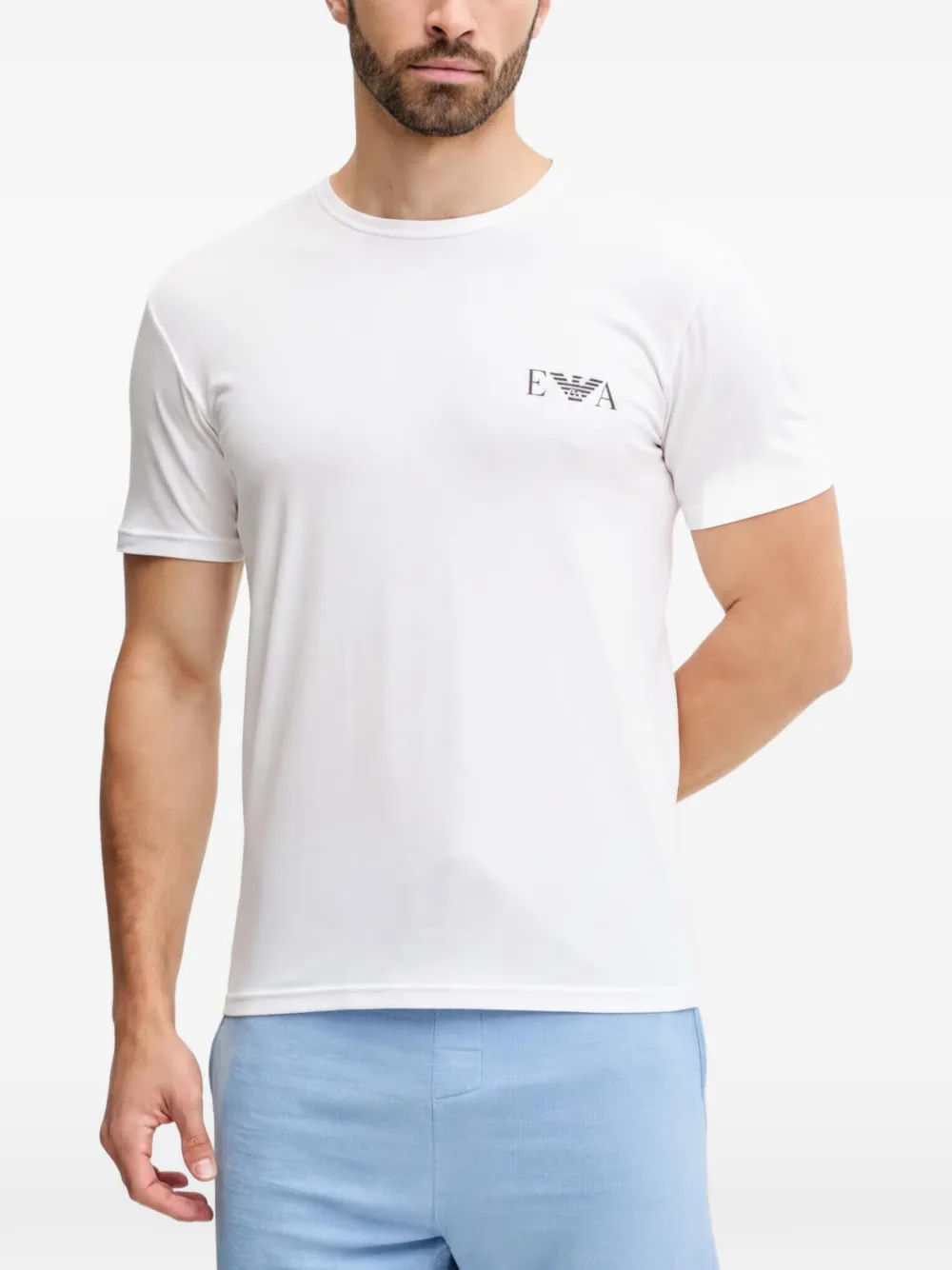 Armani Exchange T-shirt con stampa (set di 2) - Bianco
