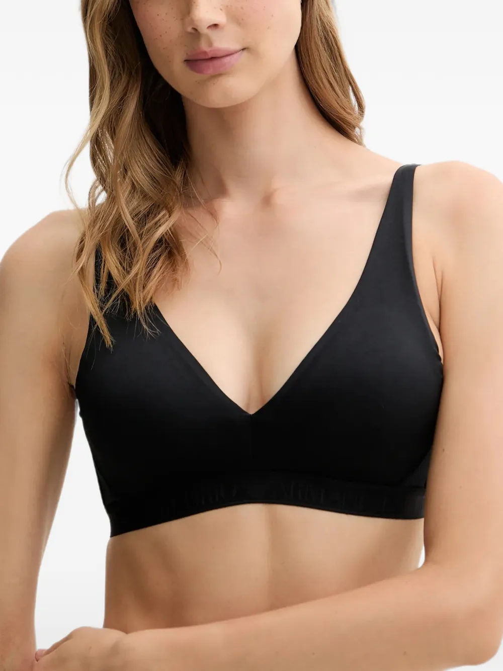 Emporio Armani V-neck bra - Schwarz