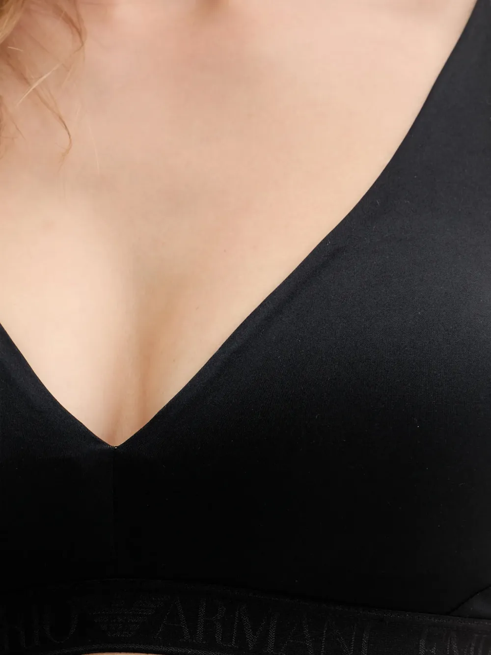 Emporio Armani V-neck bra Zwart
