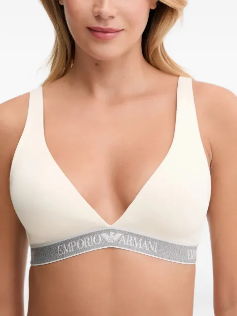 Armani Exchange logo-tape triangle bra