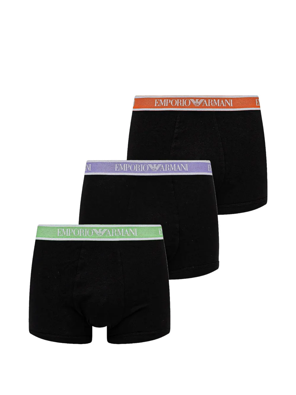 Armani Exchange logo-waistband boxers (set of three) - Nero