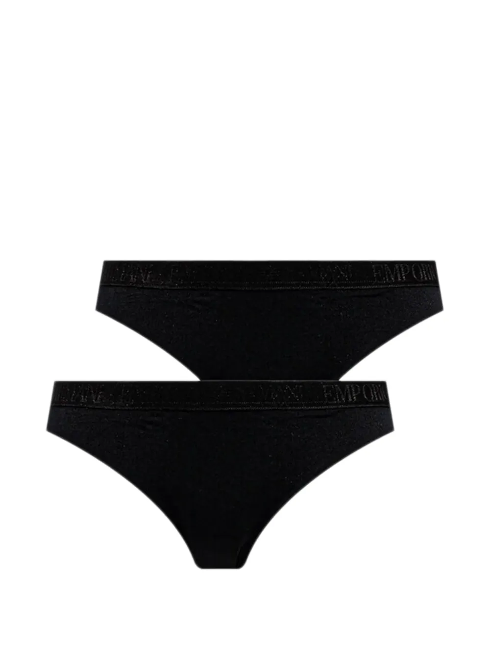 Armani Exchange Slip met logoband Zwart
