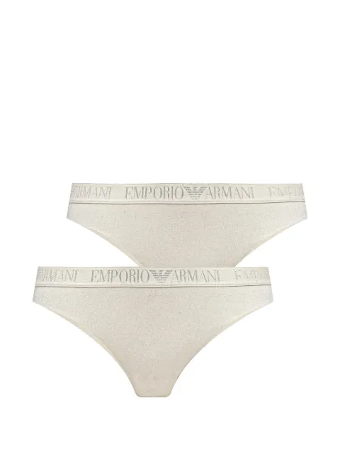 Armani Exchange logo-waistband briefs (set of two)