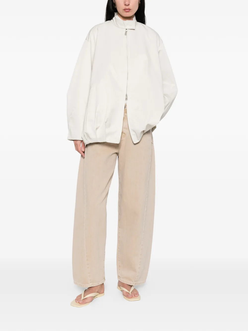  La Piscine Asymmetric Denim Jeans - Neutrals 